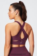 Fabletics Borgonha 420HR1338 sutiã esportivo antiderrapante 90 mulheres