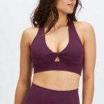 Fabletics Borgonha 420HR1713 sutiã esportivo oasis twist 107 mulheres