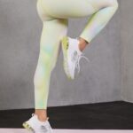 Fabletics borrão/creme de limão 420HR850 boost powerhold cintura alta 7/8 legging 60 mulheres