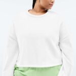Fabletics Braco suave 420HR2526 pulôver manga longa skye com amarração nas costas mulheres
