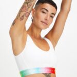 Fabletics branco 420HR1582 bralette lounge 24 horas por dia, 7 dias por semana mulheres
