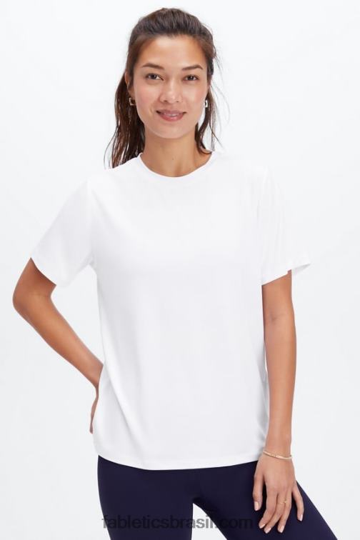 fabletics_branco_420hr2012_tee_flexivel_seco_mulheres.jpg Fabletics branco 420HR2012 tee flexível seco mulheres - Image 1