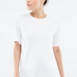 Fabletics branco 420HR2042 camiseta longa dry-flex mulheres