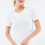 Fabletics branco 420HR2046 blusa manga curta fênix mulheres