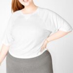 Fabletics branco 420HR2113 camiseta raglan manga curta loveday mulheres