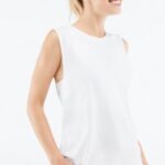 Fabletics branco 420HR2174 tanque muscular micah mulheres