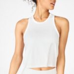Fabletics branco 420HR2219 tanque clássico dry-flex mulheres