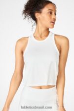 Fabletics branco 420HR2219 tanque clássico dry-flex mulheres