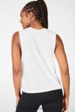 Fabletics branco 420HR2348 tanque muscular de jade mulheres - Image 2