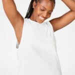 Fabletics branco 420HR2348 tanque muscular de jade mulheres