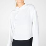 Fabletics branco 420HR2561 moletom com capuz kaia mulheres