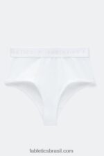 Fabletics branco 420HR2860 Calcinha cintura alta 24-7 mulheres - Image 5