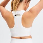 Fabletics Branco brilhante 420HR1754 sutiã esportivo de médio impacto em movimento 115 mulheres