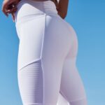 Fabletics branco clássico 420HR1029 legging moto cintura alta motion365+ mulheres