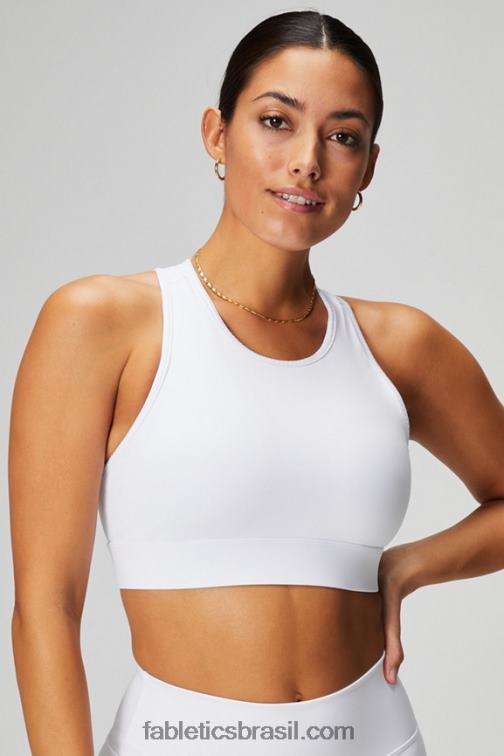 Fabletics branco clássico 420HR1381 sutiã esportivo trinity de alto impacto 98 mulheres - Image 2