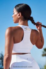 Fabletics branco clássico 420HR1381 sutiã esportivo trinity de alto impacto 98 mulheres