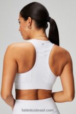Fabletics branco clássico 420HR1381 sutiã esportivo trinity de alto impacto 98 mulheres - Image 3