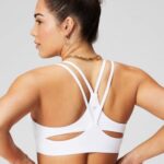Fabletics branco clássico 420HR1451 principal sutiã de baixo impacto mulheres