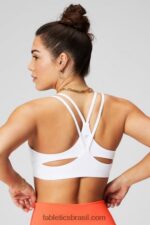 Fabletics branco clássico 420HR1451 principal sutiã de baixo impacto mulheres