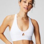 Fabletics branco clássico 420HR1704 sutiã esportivo oasis twist 106 mulheres