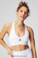 Fabletics branco clássico 420HR1704 sutiã esportivo oasis twist 106 mulheres