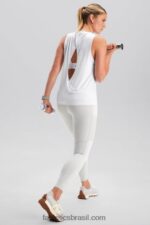Fabletics branco clássico 420HR2118 tanque traseiro aberto dry-flex mulheres - Image 3