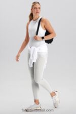 Fabletics branco clássico 420HR2118 tanque traseiro aberto dry-flex mulheres - Image 4