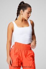 Fabletics branco clássico 420HR2154 tanque de sutiã embutido franzido mulheres - Image 2