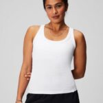 Fabletics branco clássico 420HR2158 Regata 100% algodão mulheres