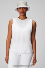 Fabletics branco clássico 420HR2172 tanque muscular micah mulheres