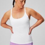 Fabletics branco clássico 420HR2177 tanque de sutiã embutido em movimento mulheres