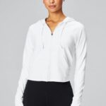 Fabletics branco clássico 420HR2459 moletom com capuz oásis mulheres