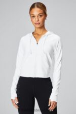 Fabletics branco clássico 420HR2459 moletom com capuz oásis mulheres