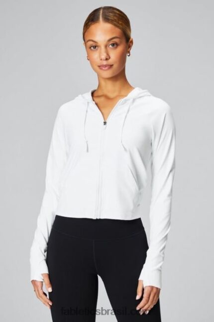 Fabletics branco clássico 420HR2459 moletom com capuz oásis mulheres