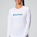 Fabletics branco hidro 420HR2598 camiseta manga longa dry-flex mulheres