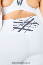 Fabletics branco/micro ponto 420HR1319 boost ii capri cintura alta com tiras mulheres - Image 2