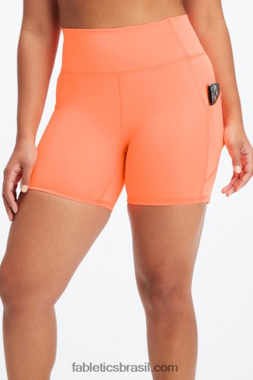 Fabletics branco/micro ponto 420HR302 oasis pureluxe cintura alta 6'' short 13 mulheres - Image 2