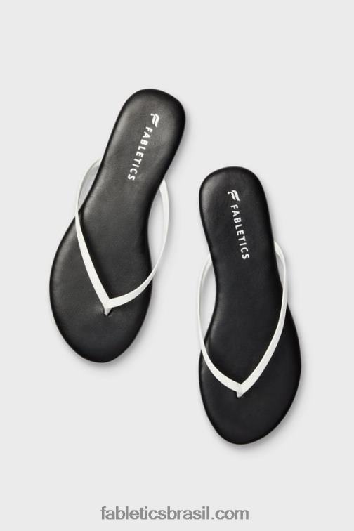 fabletics_branco_preto_420hr2936_sandalia_sem_cadarco_mulheres.jpg Fabletics Branco preto 420HR2936 sandália sem cadarço mulheres - Image 1