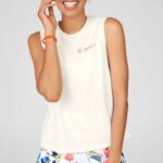 Fabletics branco silenciado 420HR2418 gia tanque mulheres