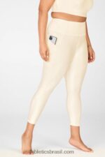 Fabletics brilho de creme de manteiga 420HR900 legging oasis pureluxe cintura alta brilho 7/8 mulheres