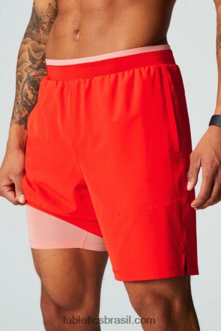Fabletics brilho de fogo perfurado 420HR3141 o fundamental curto ii (alinhado) 135 homens