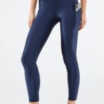 Fabletics brilho marinho profundo 420HR899 legging oasis pureluxe cintura alta brilho 7/8 mulheres