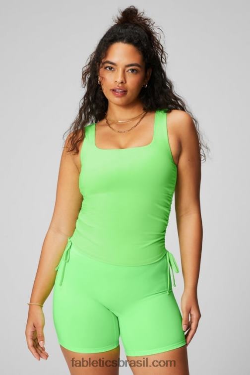 fabletics_brilho_menta_neon_420hr2147_tanque_de_sutia_embutido_franzido_mulheres.jpg Fabletics brilho menta néon 420HR2147 tanque de sutiã embutido franzido mulheres - Image 1