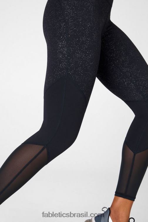 Fabletics brilho preto claro 420HR1060 zona cintura alta 7/8 mulheres - Image 2