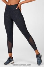 Fabletics brilho preto claro 420HR1060 zona cintura alta 7/8 mulheres - Image 3