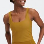 Fabletics bronze escuro 420HR1588 tanque de sutiã embutido lydia mulheres