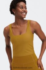 Fabletics bronze escuro 420HR1588 tanque de sutiã embutido lydia mulheres