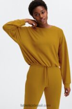Fabletics bronze escuro 420HR2430 pulôver de luxo mulheres