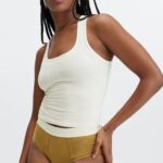 Fabletics bronze escuro 420HR2867 Calcinha cintura alta 24-7 mulheres