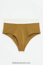 Fabletics bronze escuro 420HR2867 Calcinha cintura alta 24-7 mulheres - Image 5